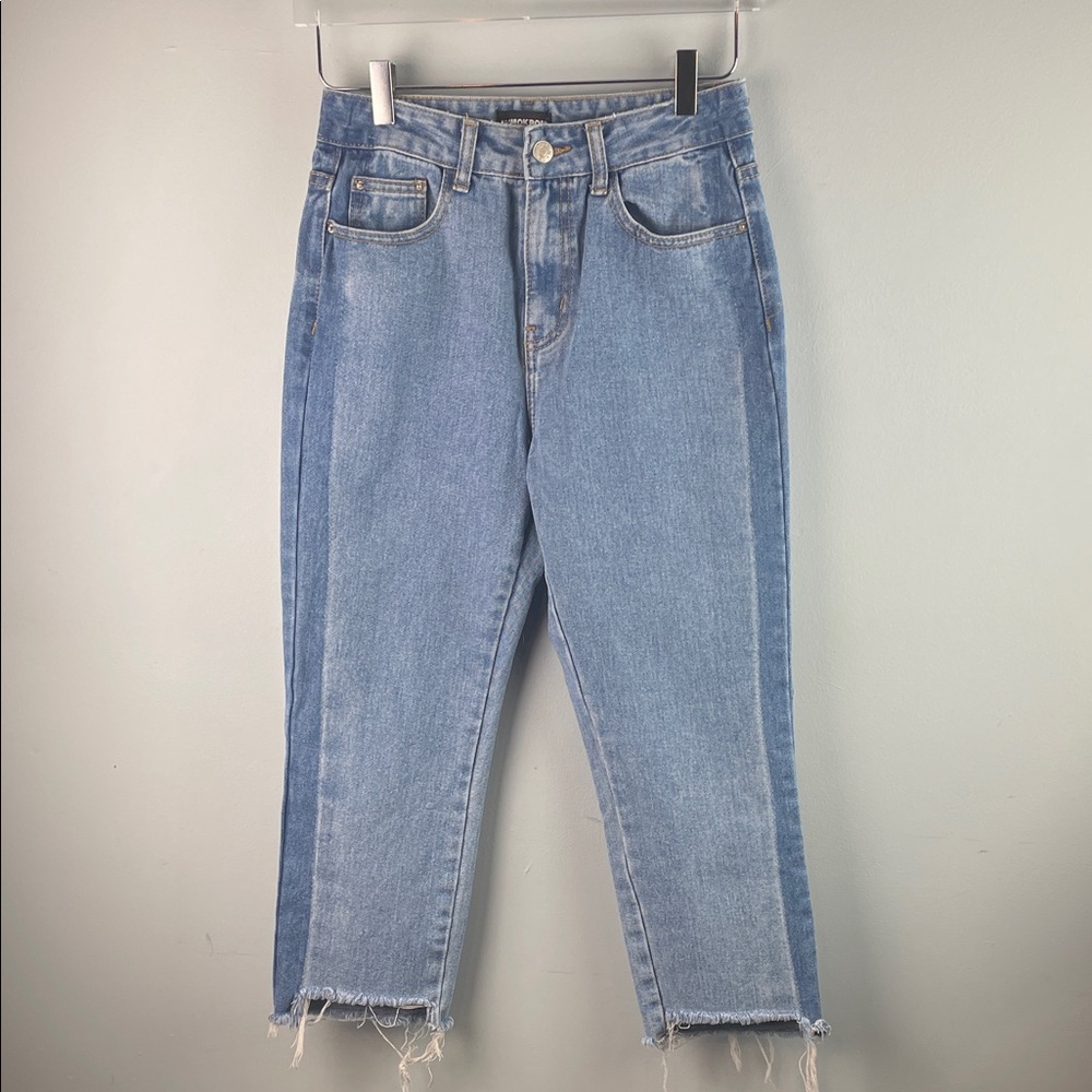 Momokrom Two-Tone Cropped Jeans US Size 4 - UK Size 8